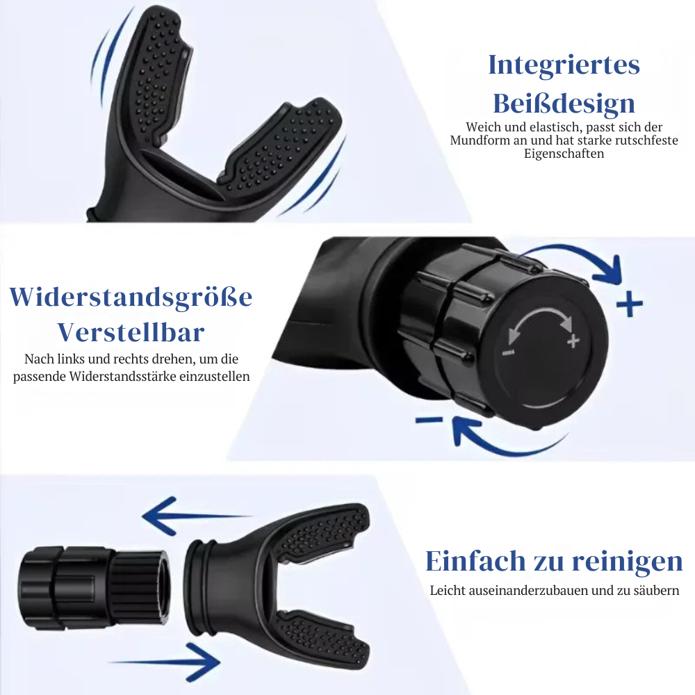 Sportlicher Atemtrainer Pro mit einstellbarem Widerstand