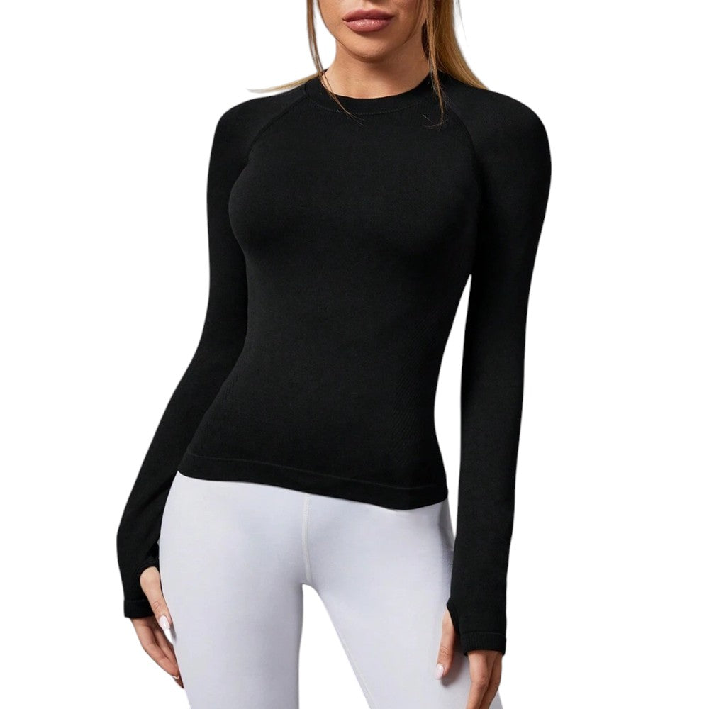 PowerFit Pack 2 Damen Sport T Shirts Nahtlos Rundhals Raglan Ärmel Elegant und Bequem