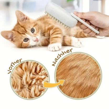 SteamPet 3-in-1 Dampfbürste für Katzen und Hunde