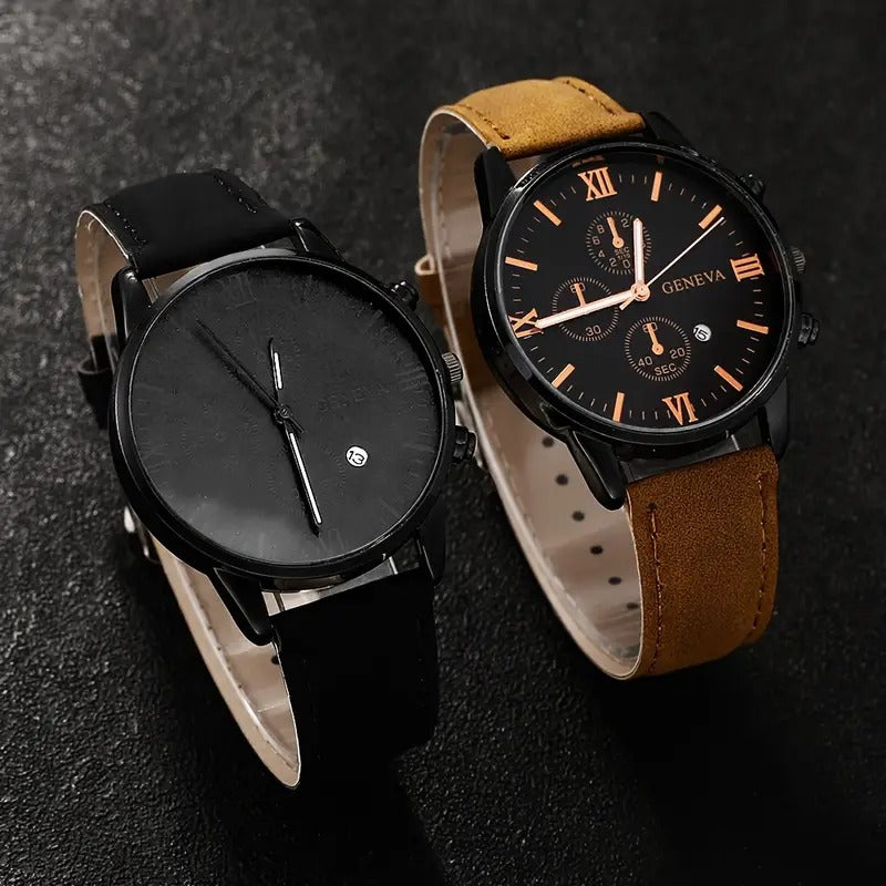 Set 4 Herren Luxusuhren Quartz Elite — 4 zum Preis von 2