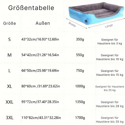 Rechteckiges Waschbares Haustierbett ComfortPaw