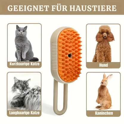 SteamPet 3-in-1 Dampfbürste für Katzen und Hunde