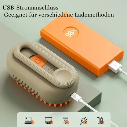 SteamPet 3-in-1 Dampfbürste für Katzen und Hunde