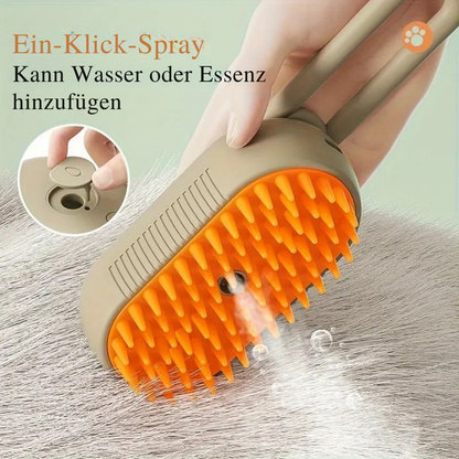 SteamPet 3-in-1 Dampfbürste für Katzen und Hunde