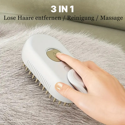 SteamPet 3-in-1 Dampfbürste für Katzen und Hunde