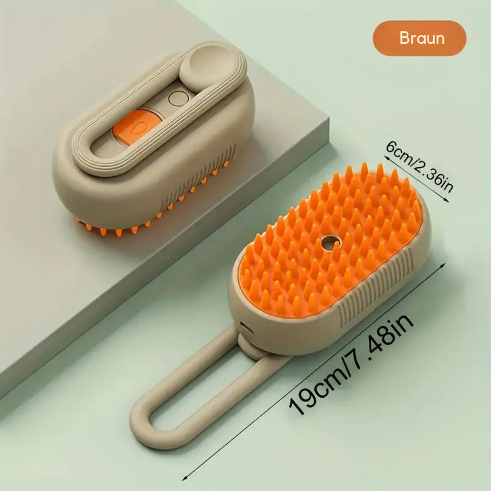 SteamPet 3-in-1 Dampfbürste für Katzen und Hunde