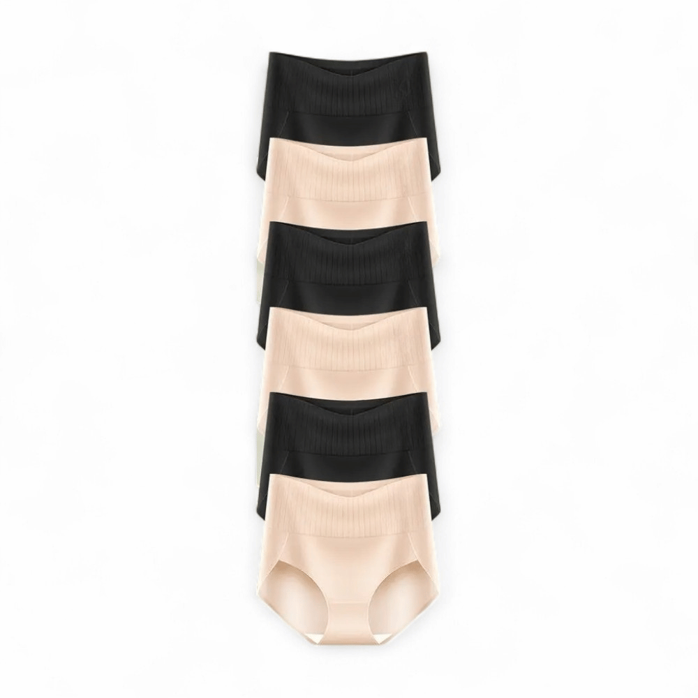 6er Set EssenceFit Damen Slip Hohe Taille Bauchkontrolle