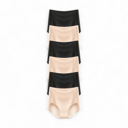 6er Set EssenceFit Damen Slip Hohe Taille Bauchkontrolle