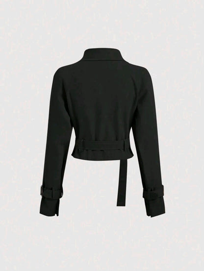 Urban Élégance Damen Trenchcoat Cropped