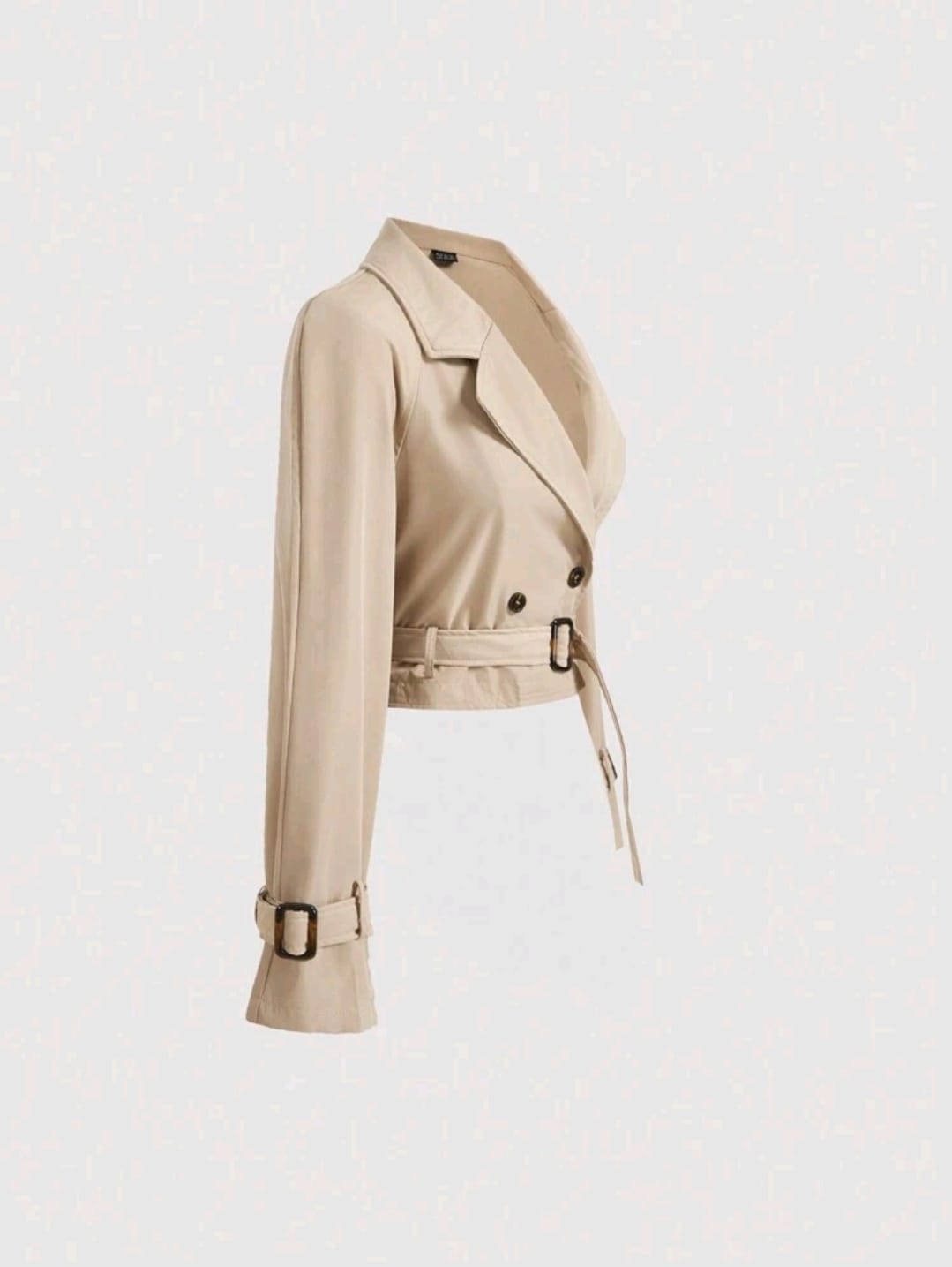 Urban Élégance Damen Trenchcoat Cropped