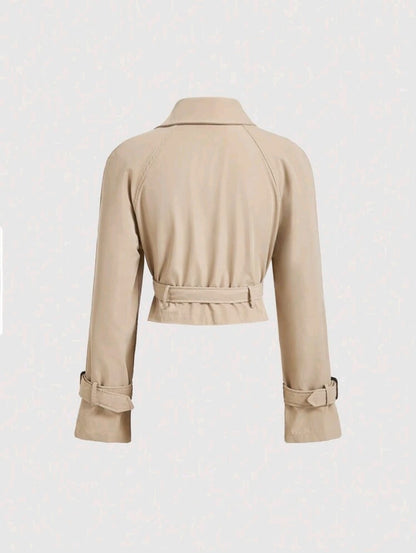 Urban Élégance Damen Trenchcoat Cropped