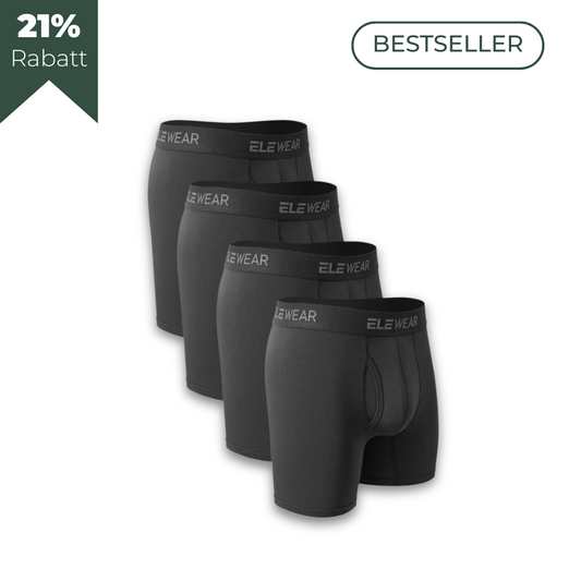 4er Set EleWear Herren Unterhose Atmungsaktiv Bequem und Strapazierfähig