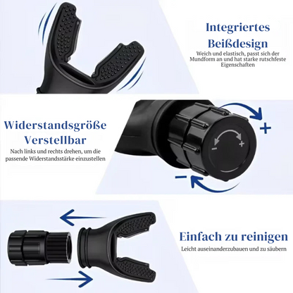 Sportlicher Atemtrainer Pro mit einstellbarem Widerstand