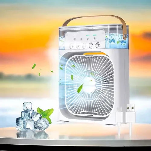 Mini Tischklimatisator 3 in 1 — Tragbarer Luftbefeuchter und Ventilator
