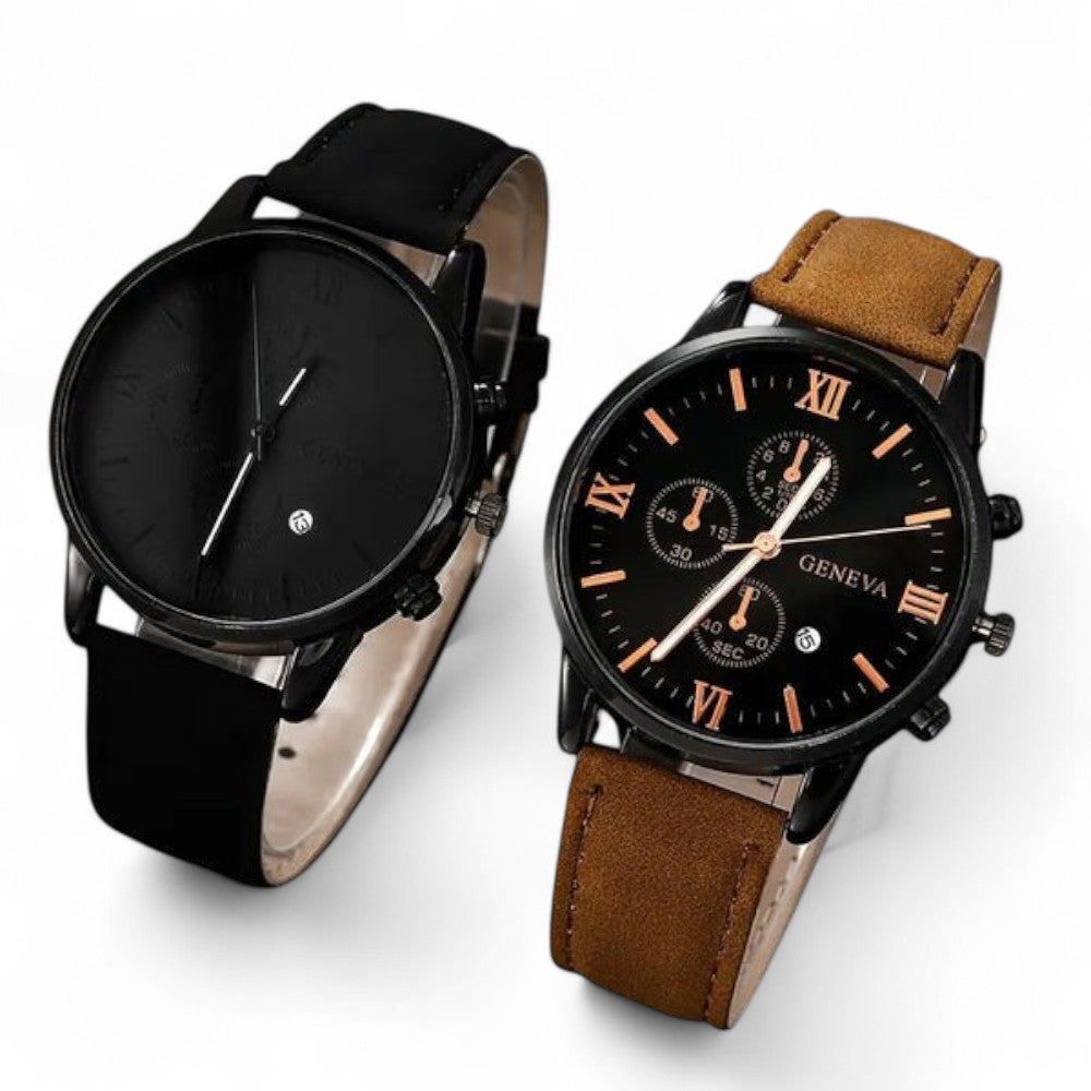 Set 4 Herren Luxusuhren Quartz Elite — 4 zum Preis von 2