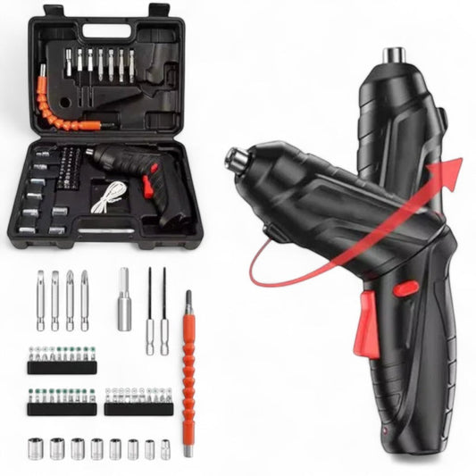 Tragbares Elektro-Werkzeugset 4,2V — Mini-Bohrmaschine und kabelloser Schraubendreher