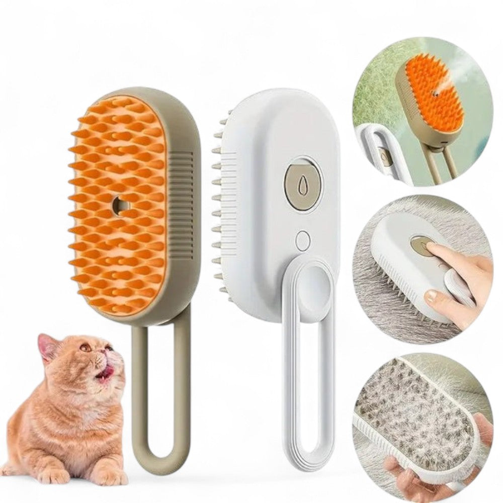 SteamPet 3-in-1 Dampfbürste für Katzen und Hunde