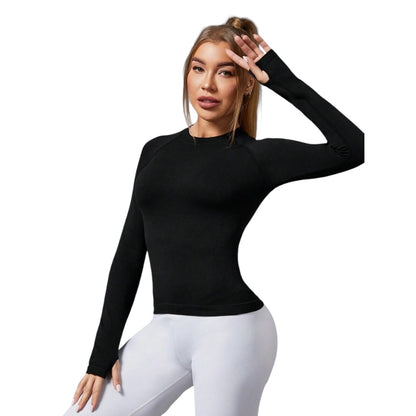 PowerFit Pack 2 Damen Sport T Shirts Nahtlos Rundhals Raglan Ärmel Elegant und Bequem