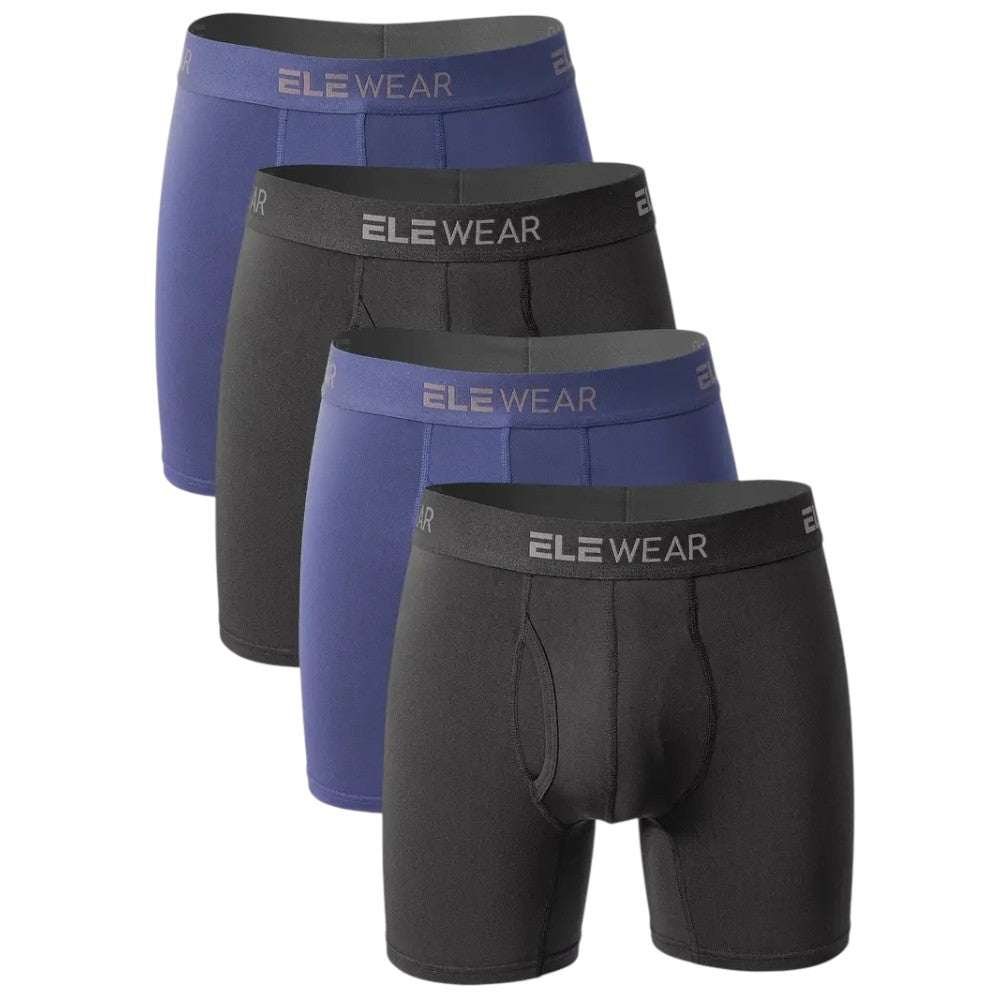 4er Set EleWear Herren Unterhose Atmungsaktiv Bequem und Strapazierfähig