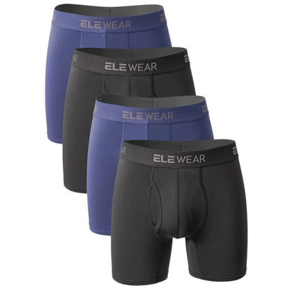 4er Set EleWear Herren Unterhose Atmungsaktiv Bequem und Strapazierfähig