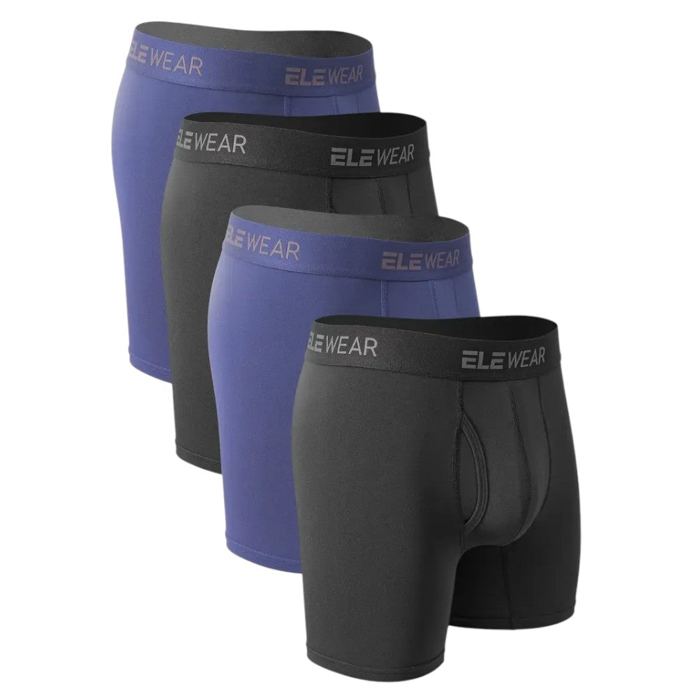 4er Set EleWear Herren Unterhose Atmungsaktiv Bequem und Strapazierfähig