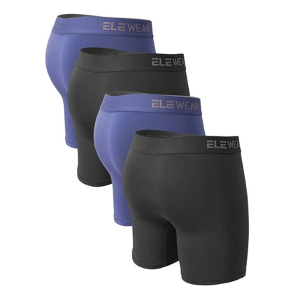 4er Set EleWear Herren Unterhose Atmungsaktiv Bequem und Strapazierfähig