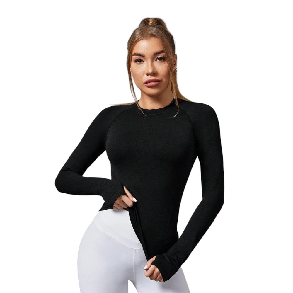 PowerFit Pack 2 Damen Sport T Shirts Nahtlos Rundhals Raglan Ärmel Elegant und Bequem